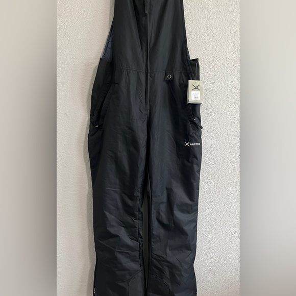 Arctix Women's M 8 10 Essential Insulated Bib Overalls Black Ski Snow - Picture 3 of 16